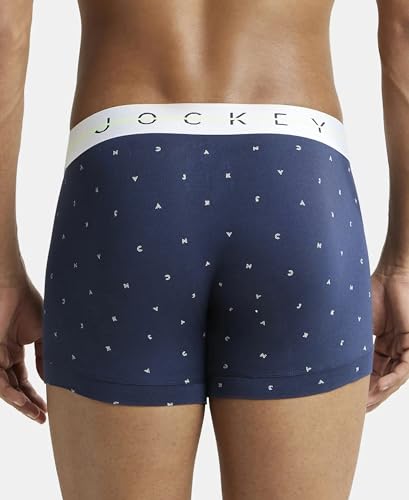 Jockey NY02 Men's Super Combed Cotton Elastane Stretch Printed Trunk with Ultrasoft Waistband (Prints May Vary)