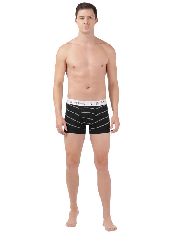 Jockey NY02 Men's Super Combed Cotton Elastane Stretch Printed Trunk with Ultrasoft Waistband (Prints May Vary)