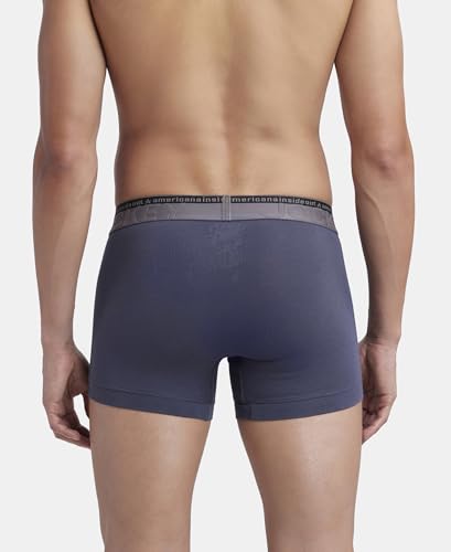 Jockey US60 Men's Super Combed Cotton Elastane Stretch Solid Trunk with Ultrasoft Waistband
