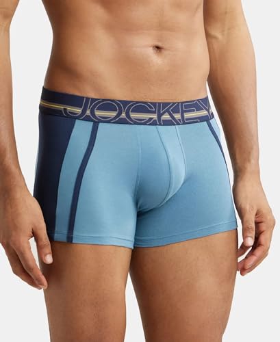 Jockey US21 Men's Super Combed Cotton Elastane Stretch Solid Trunk with Ultrasoft Waistband