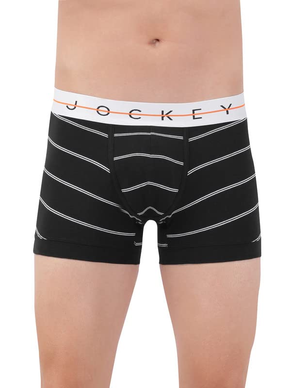 Jockey NY02 Men's Super Combed Cotton Elastane Stretch Printed Trunk with Ultrasoft Waistband (Prints May Vary)