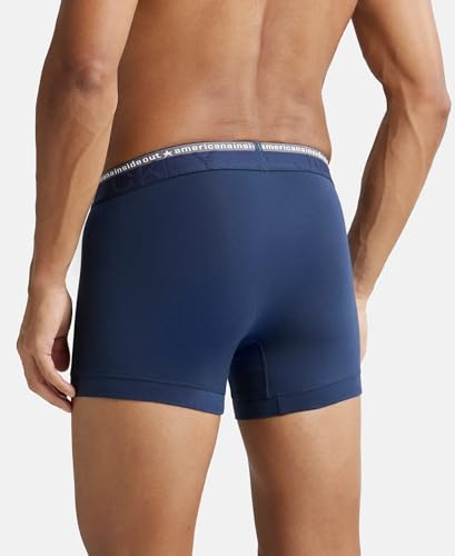 Jockey US60 Men's Super Combed Cotton Elastane Stretch Solid Trunk with Ultrasoft Waistband