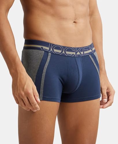 Jockey US21 Men's Super Combed Cotton Elastane Stretch Solid Trunk with Ultrasoft Waistband