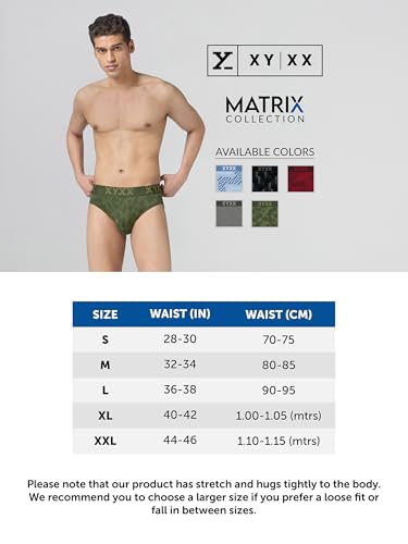 XYXX Men's Matrix Super Combed Cotton Blend Geometric Antimicrobial Trunks with No Marks Waistband