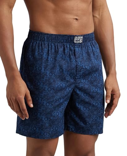 Jockey US57 Men's Super Combed Mercerized Cotton Woven Printed Boxer Shorts with Side Pocket (Pack of 2_Prints May Vary)