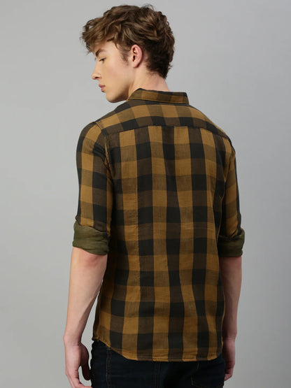 Necked  Checks Double Cloth Cotton Slim-fit Shirt Without Pocket Checks Double Cloth Cotton Slim-fit Shirt Without Pocket Checks Double Cloth Cotton Slim-fit Shirt Without Pocket Checks Double Cloth Cotton Slim-fit Shirt Without Pocket