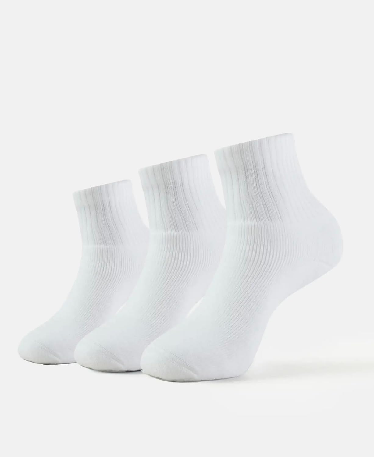 Jockey 7036 Men's Compact Cotton Terry Ankle Length Socks With Stay Fresh Treatment (Pack of 3)