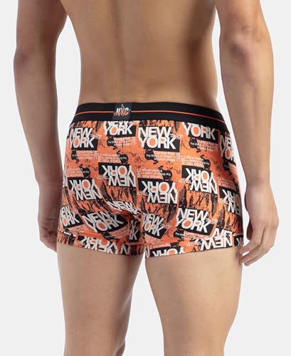 Jockey NY02 Men's Super Combed Cotton Elastane Stretch Printed Trunk with Ultrasoft Waistband (Prints May Vary)
