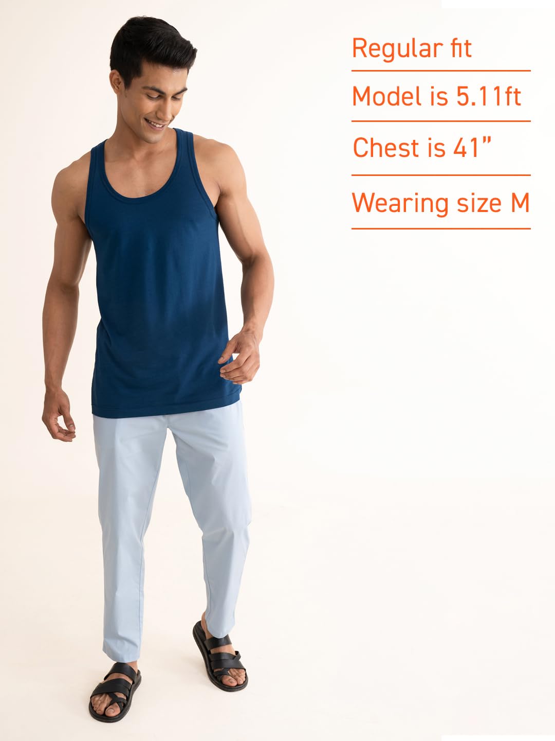DAMENSCH Neo-Cotton Round Neck Vest for Man, Anti-Bacterial, Shape Retaining Vest, 100% Cotton Banyan for Men, Buttery Soft Inner Baniyan