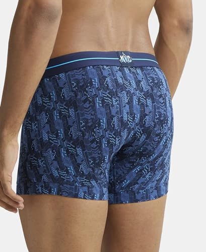 Jockey NY02 Men's Super Combed Cotton Elastane Stretch Printed Trunk with Ultrasoft Waistband (Prints May Vary)