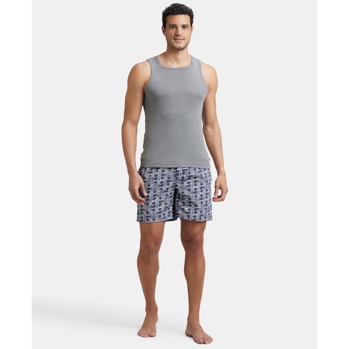 Jockey US57 Men's Super Combed Mercerized Cotton Woven Printed Boxer Shorts with Side Pocket (Pack of 2_Prints May Vary)