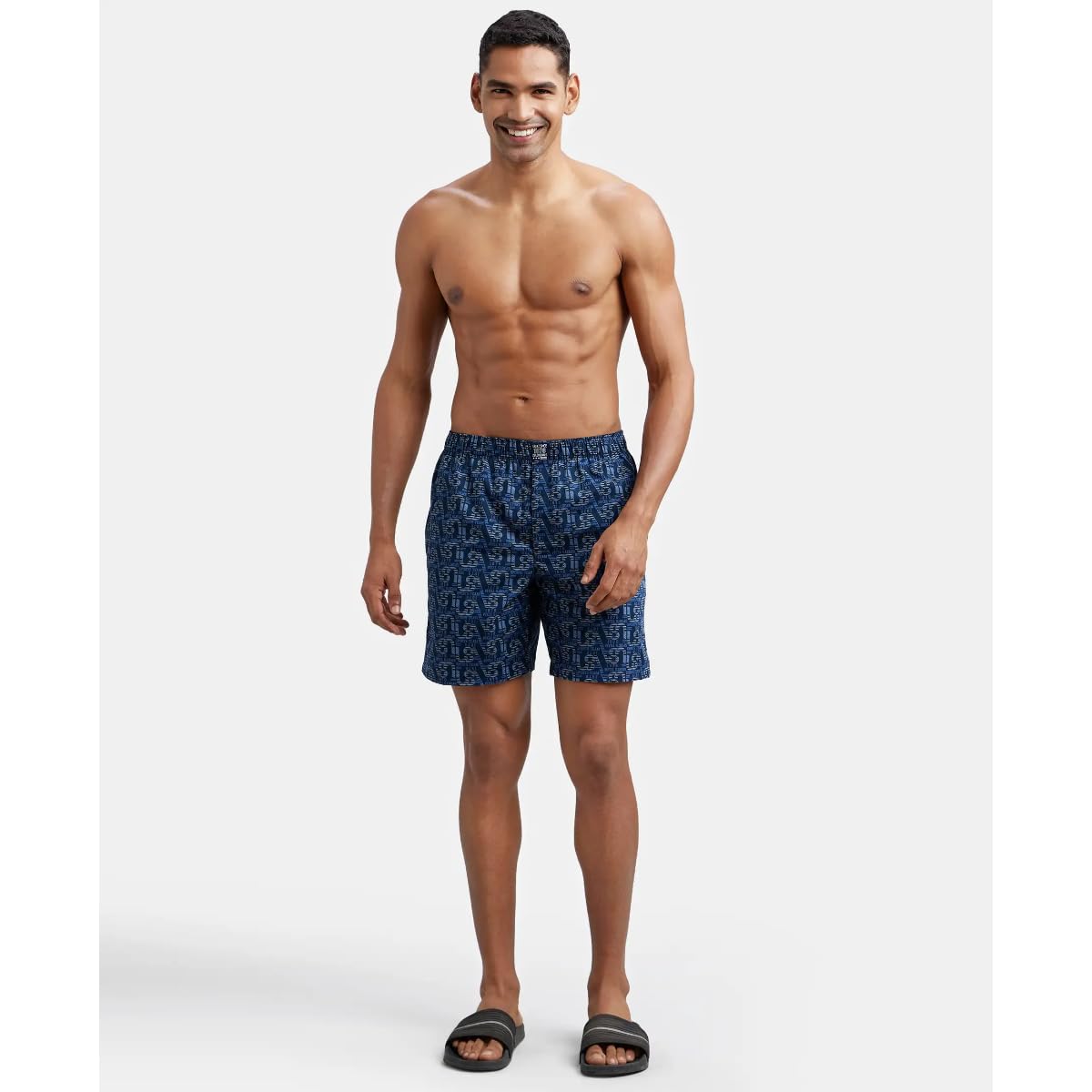 Jockey US57 Men's Super Combed Mercerized Cotton Woven Printed Boxer Shorts with Side Pocket (Pack of 2_Prints May Vary)