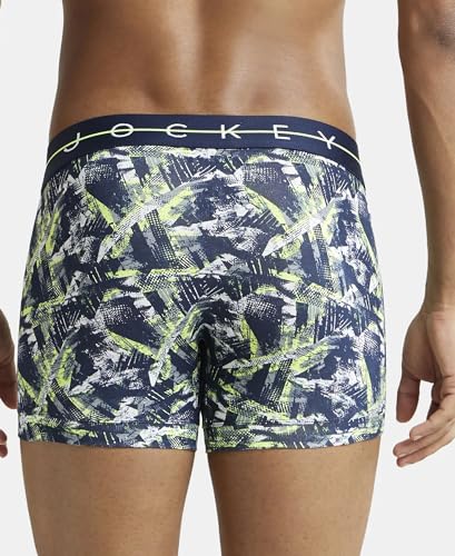 Jockey NY02 Men's Super Combed Cotton Elastane Stretch Printed Trunk with Ultrasoft Waistband (Prints May Vary)