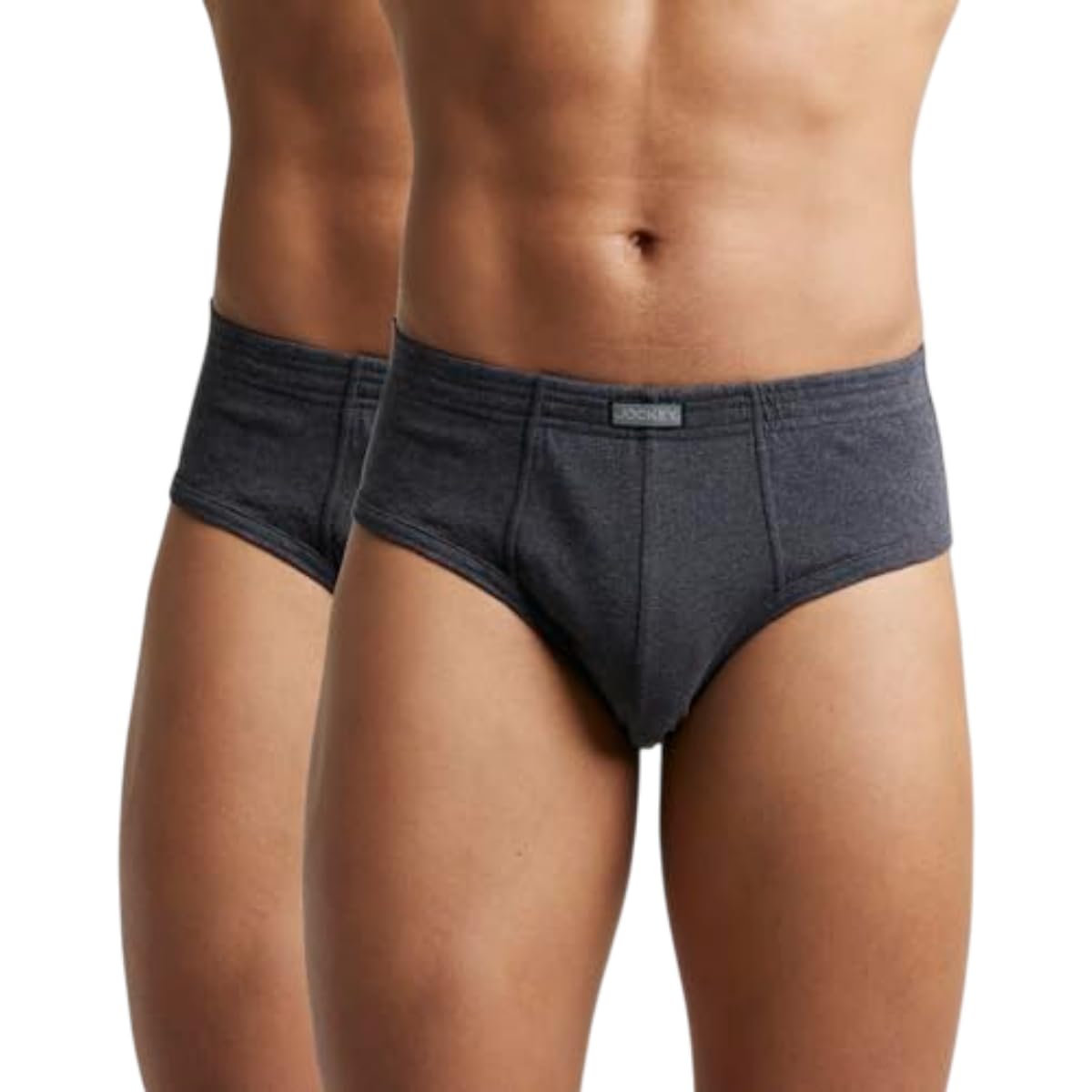 Jockey 1009 Men's Super Combed Cotton Rib Solid Brief with Stay Fresh Properties (Pack of 2)