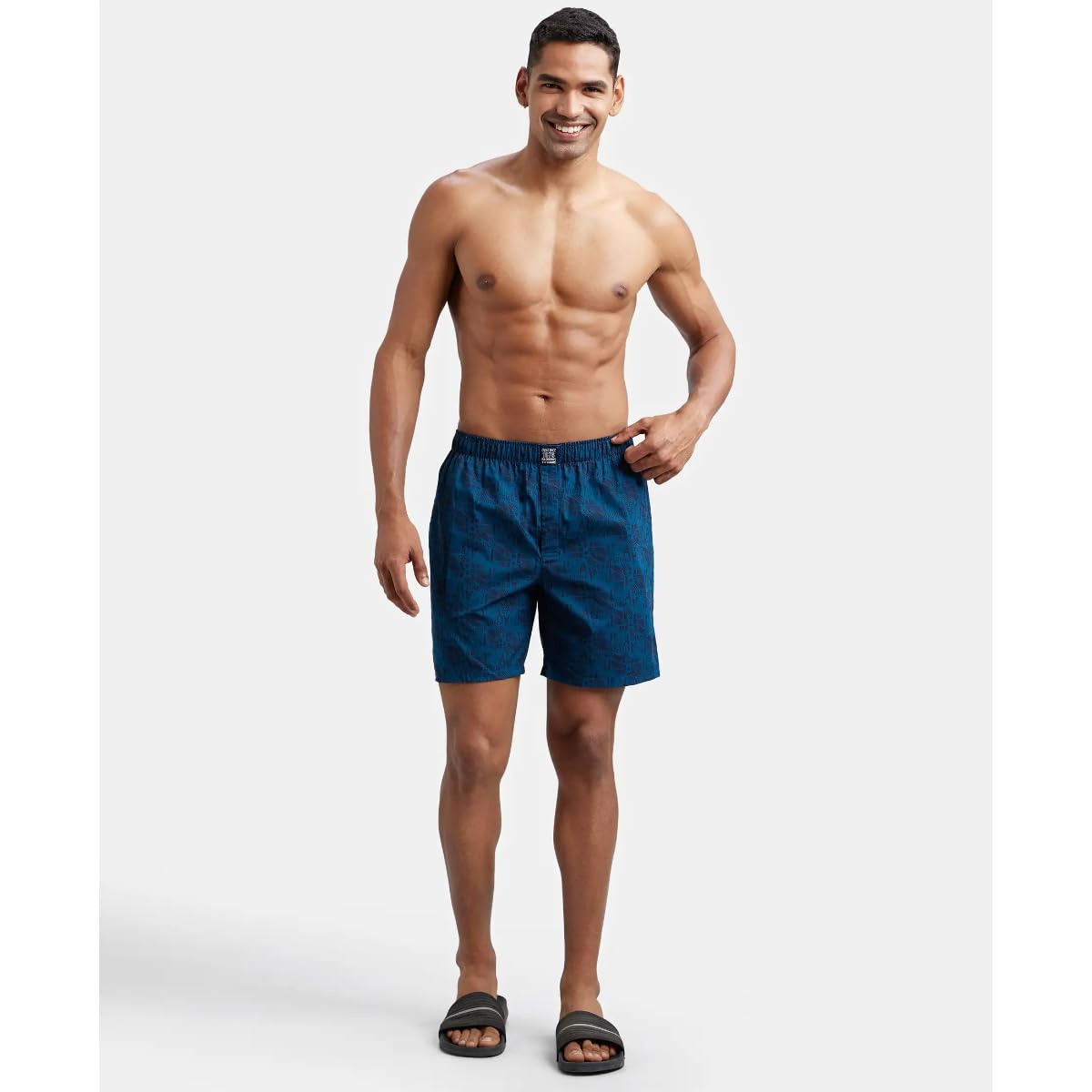 Jockey US57 Men's Super Combed Mercerized Cotton Woven Printed Boxer Shorts with Side Pocket (Pack of 2_Prints May Vary)