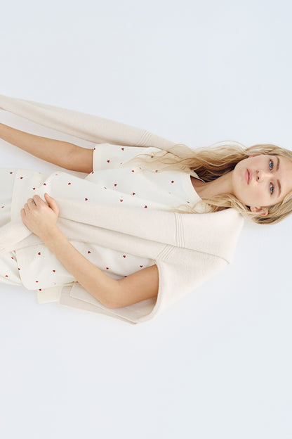 Jersey pyjamas - Cream/Hearts - Ladies | H&M IN