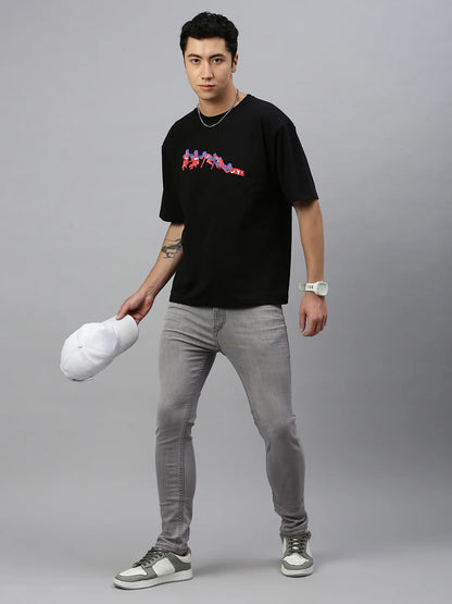 Necked Vintage Gray Skinny Stretchable Jeans
