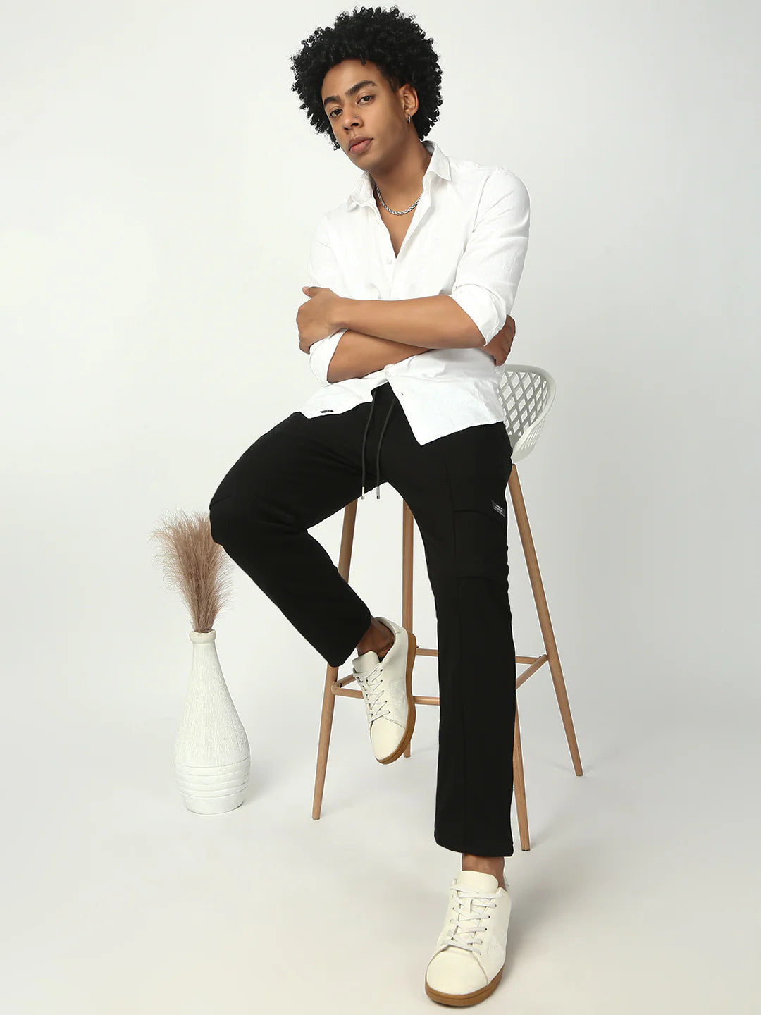 Necked  Loopknit Black Relax Lower