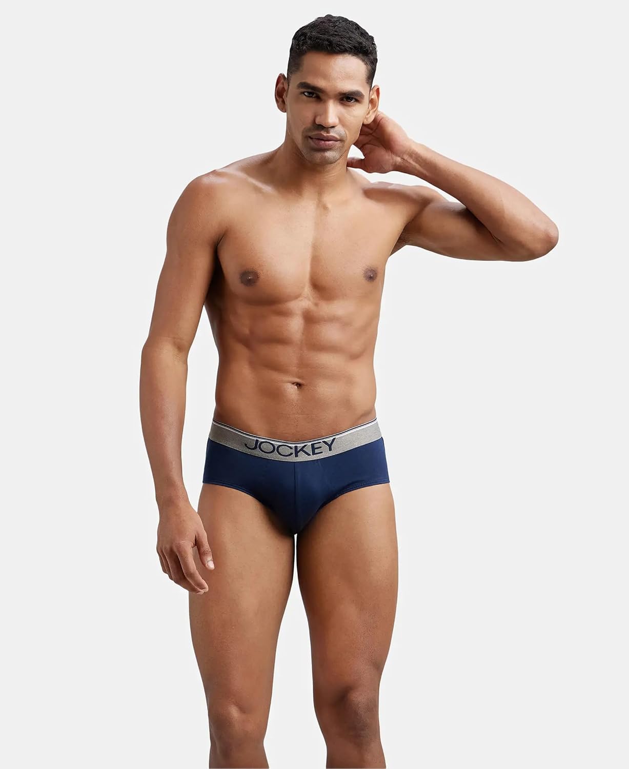 Jockey 8037 Men's Super Combed Cotton Solid Brief with Ultrasoft Waistband (Pack of 2)