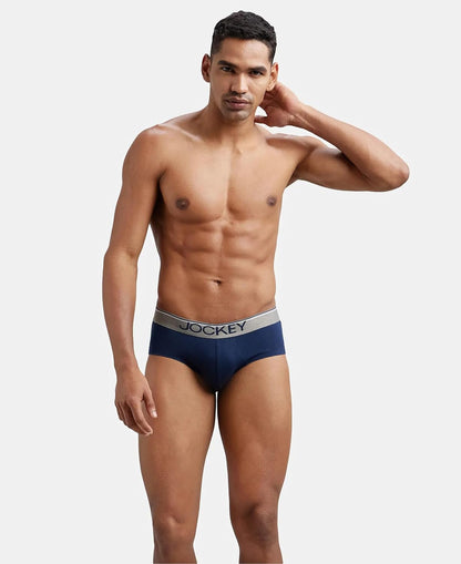 Jockey 8037 Men's Super Combed Cotton Solid Brief with Ultrasoft Waistband (Pack of 2)