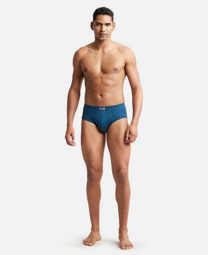 Jockey 1009 Men's Super Combed Cotton Rib Solid Brief with Stay Fresh Properties (Pack of 2)