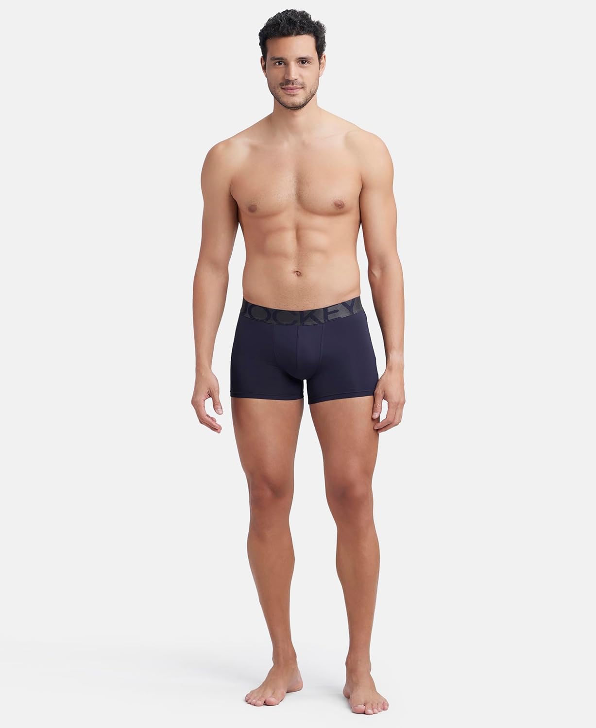Jockey IC28 Men's Tactel Microfiber Elastane Stretch Solid Trunk with Moisture Move Treatment