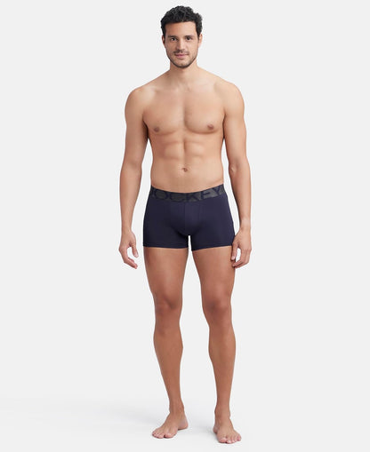 Jockey IC28 Men's Tactel Microfiber Elastane Stretch Solid Trunk with Moisture Move Treatment