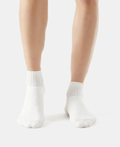 Jockey 7036 Men's Compact Cotton Terry Ankle Length Socks With Stay Fresh Treatment (Pack of 3)