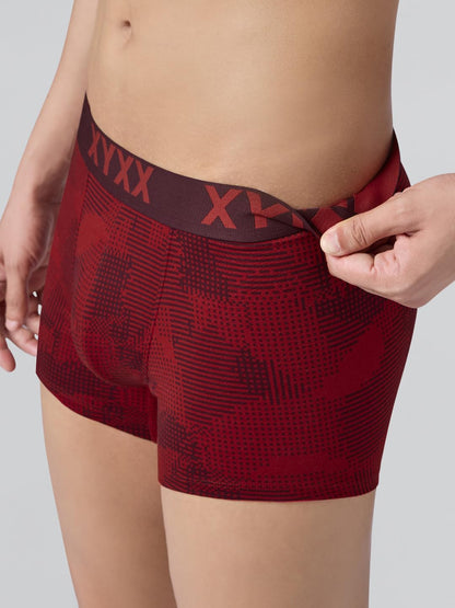 XYXX Men's Matrix Super Combed Cotton Blend Geometric Antimicrobial Trunks with No Marks Waistband