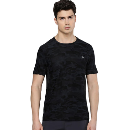 Sporto Men's Instacool Printed Jersey Tee with Side Mesh