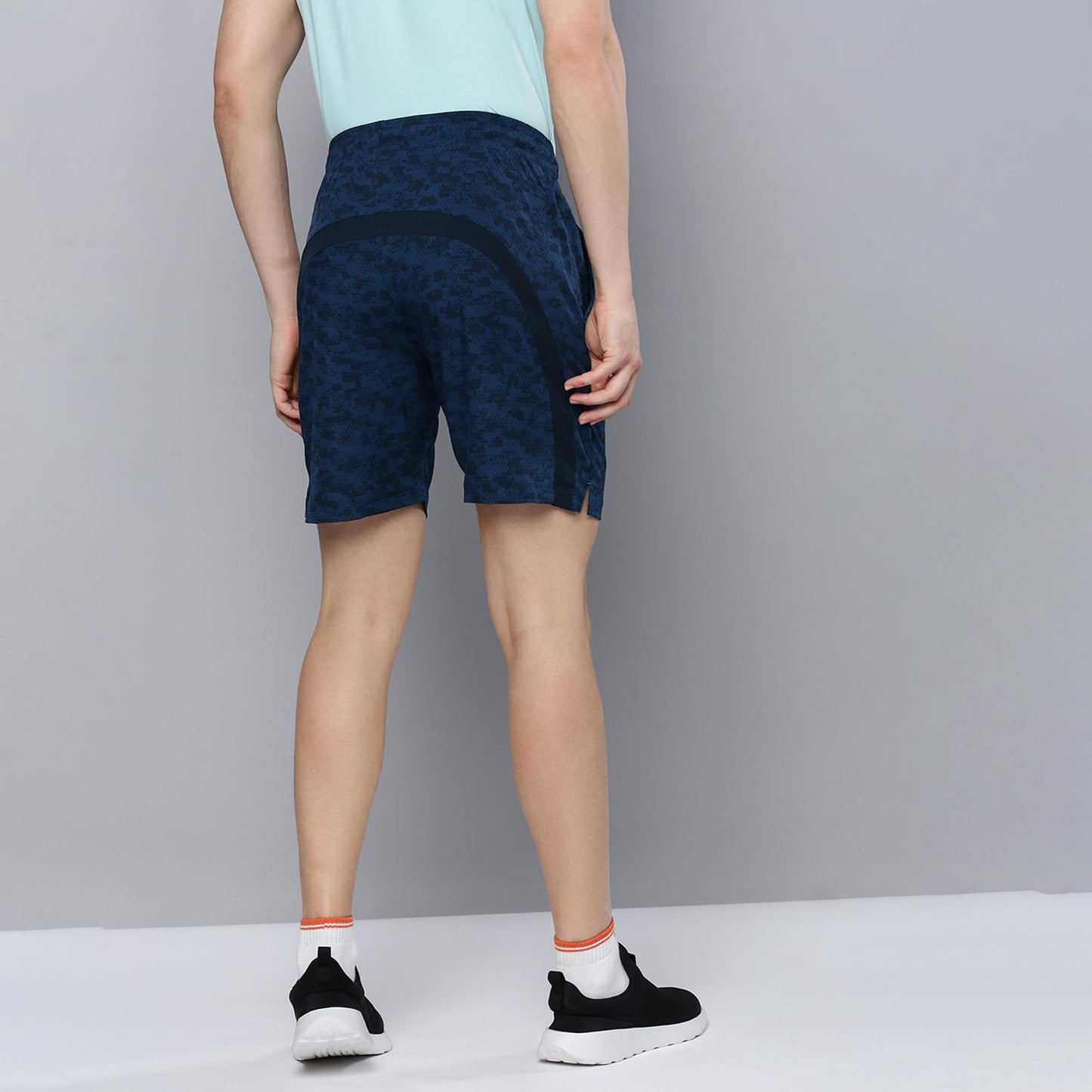Sporto Men's Techno Printed Dry Fit Bermuda Short|Grey