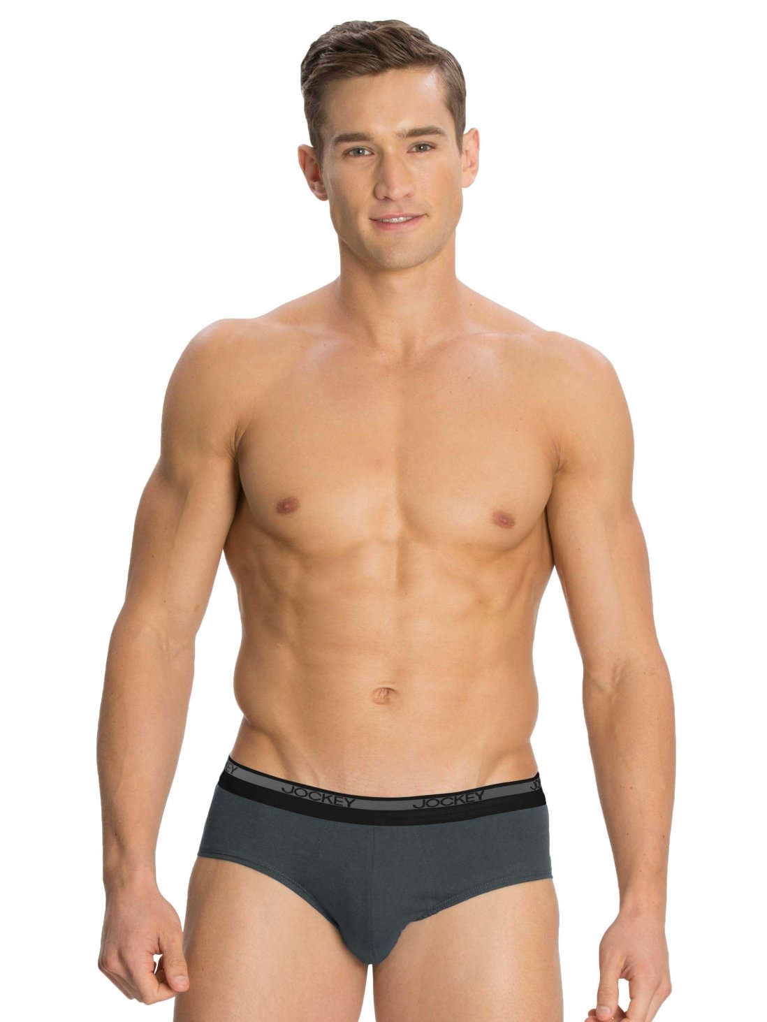 Jockey 8037 Men's Super Combed Cotton Solid Brief with Ultrasoft Waistband (Pack of 2)