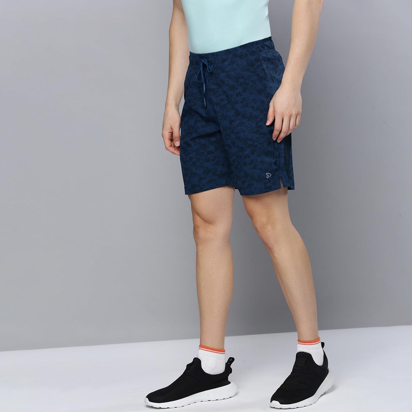 Sporto Men's Techno Printed Dry Fit Bermuda Short|Grey