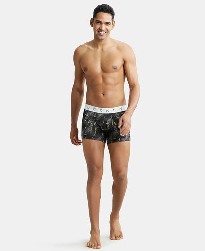 Jockey NY02 Men's Super Combed Cotton Elastane Stretch Printed Trunk with Ultrasoft Waistband (Prints May Vary)