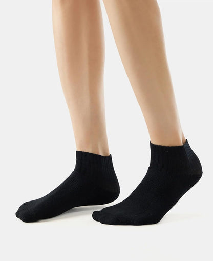 Jockey 7036 Men's Compact Cotton Terry Ankle Length Socks With Stay Fresh Treatment (Pack of 3)