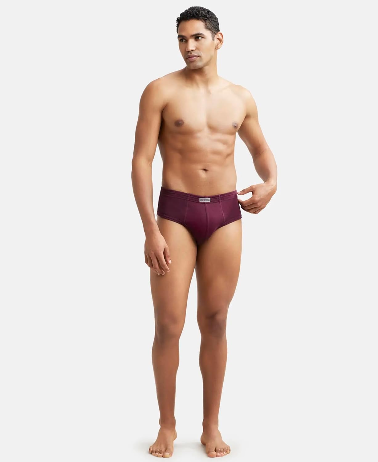 Jockey 1009 Men's Super Combed Cotton Rib Solid Brief with Stay Fresh Properties (Pack of 2)