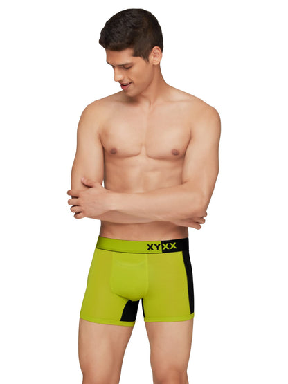 XYXX Men's Dualist Micromodal Regular Fit Colorblock Antimicrobial Trunk with No Marks Waistband (Pack of 2)