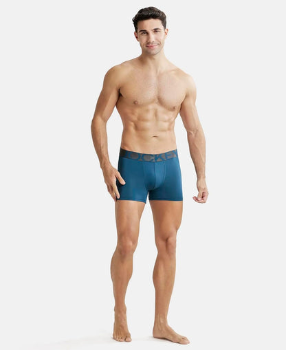 Jockey IC28 Men's Tactel Microfiber Elastane Stretch Solid Trunk with Moisture Move Treatment