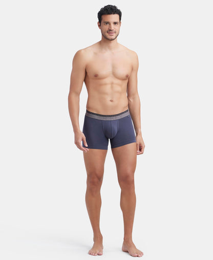 Jockey US60 Men's Super Combed Cotton Elastane Stretch Solid Trunk with Ultrasoft Waistband