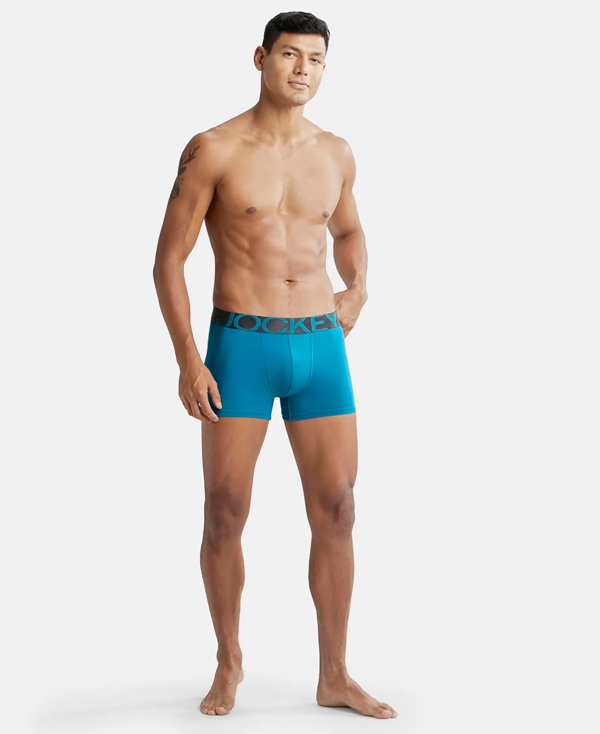Jockey IC28 Men's Tactel Microfiber Elastane Stretch Solid Trunk with Moisture Move Treatment