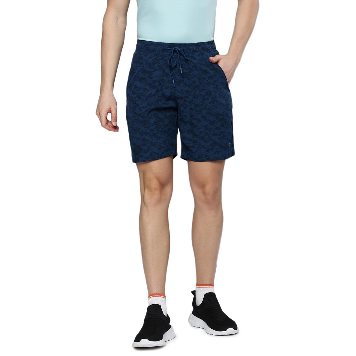 Sporto Men's Techno Printed Dry Fit Bermuda Short|Grey