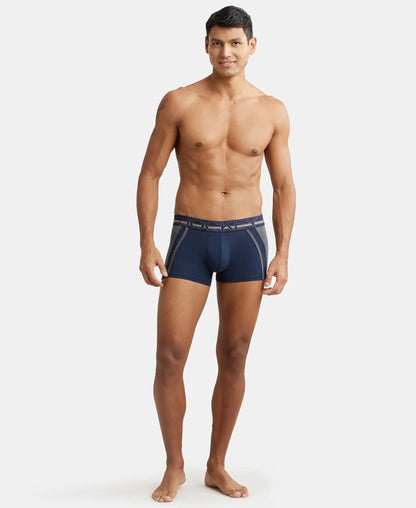 Jockey US21 Men's Super Combed Cotton Elastane Stretch Solid Trunk with Ultrasoft Waistband