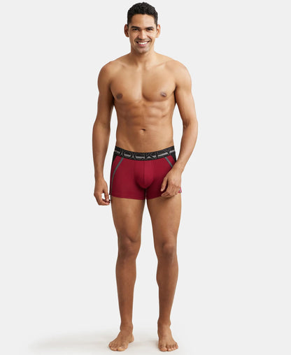 Jockey US21 Men's Super Combed Cotton Elastane Stretch Solid Trunk with Ultrasoft Waistband