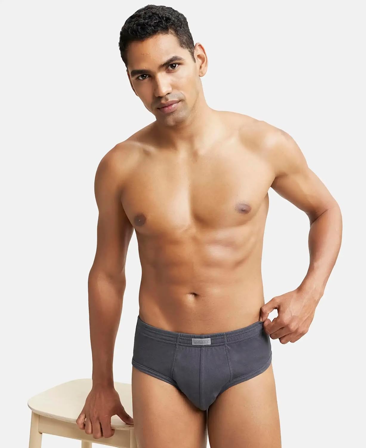 Jockey 1009 Men's Super Combed Cotton Rib Solid Brief with Stay Fresh Properties (Pack of 2)