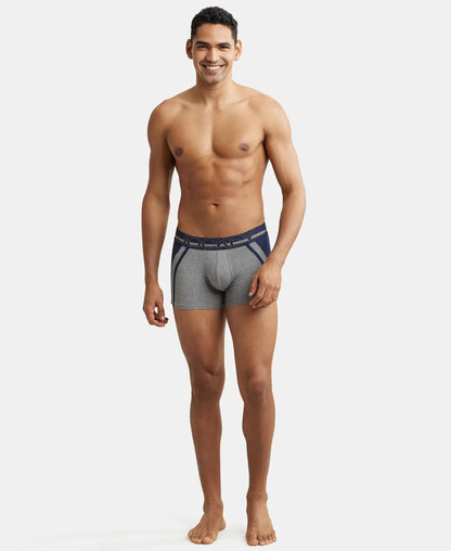 Jockey US21 Men's Super Combed Cotton Elastane Stretch Solid Trunk with Ultrasoft Waistband
