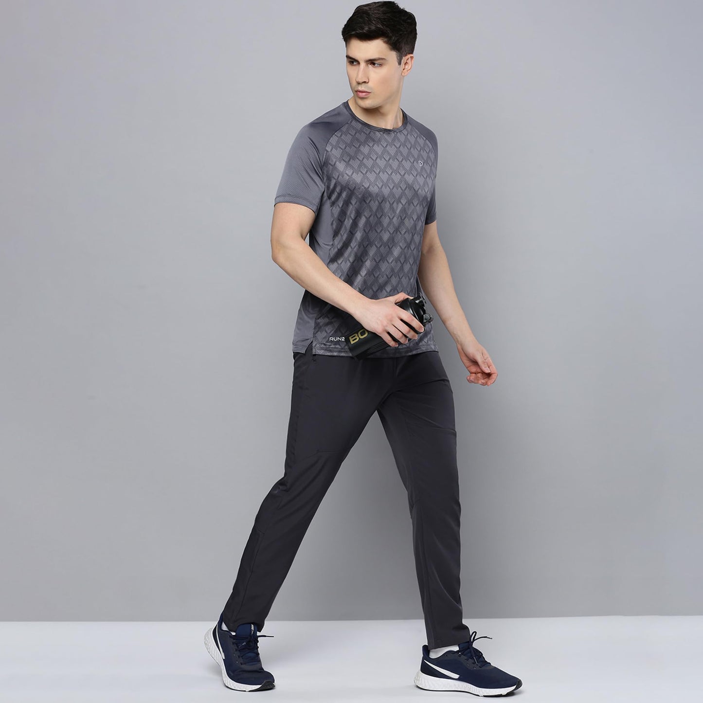 Sporto Men's Instacool Printed Jersey Tee with Side Mesh
