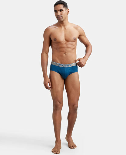 Jockey 8037 Men's Super Combed Cotton Solid Brief with Ultrasoft Waistband (Pack of 2)