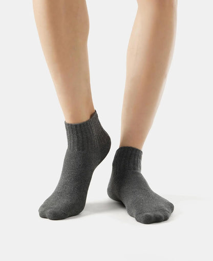 Jockey 7036 Men's Compact Cotton Terry Ankle Length Socks With Stay Fresh Treatment (Pack of 3)