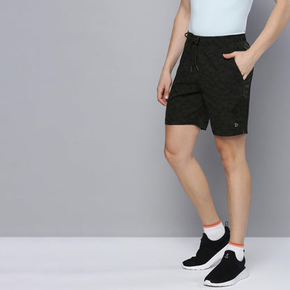 Sporto Men's Techno Printed Dry Fit Bermuda Short|Grey