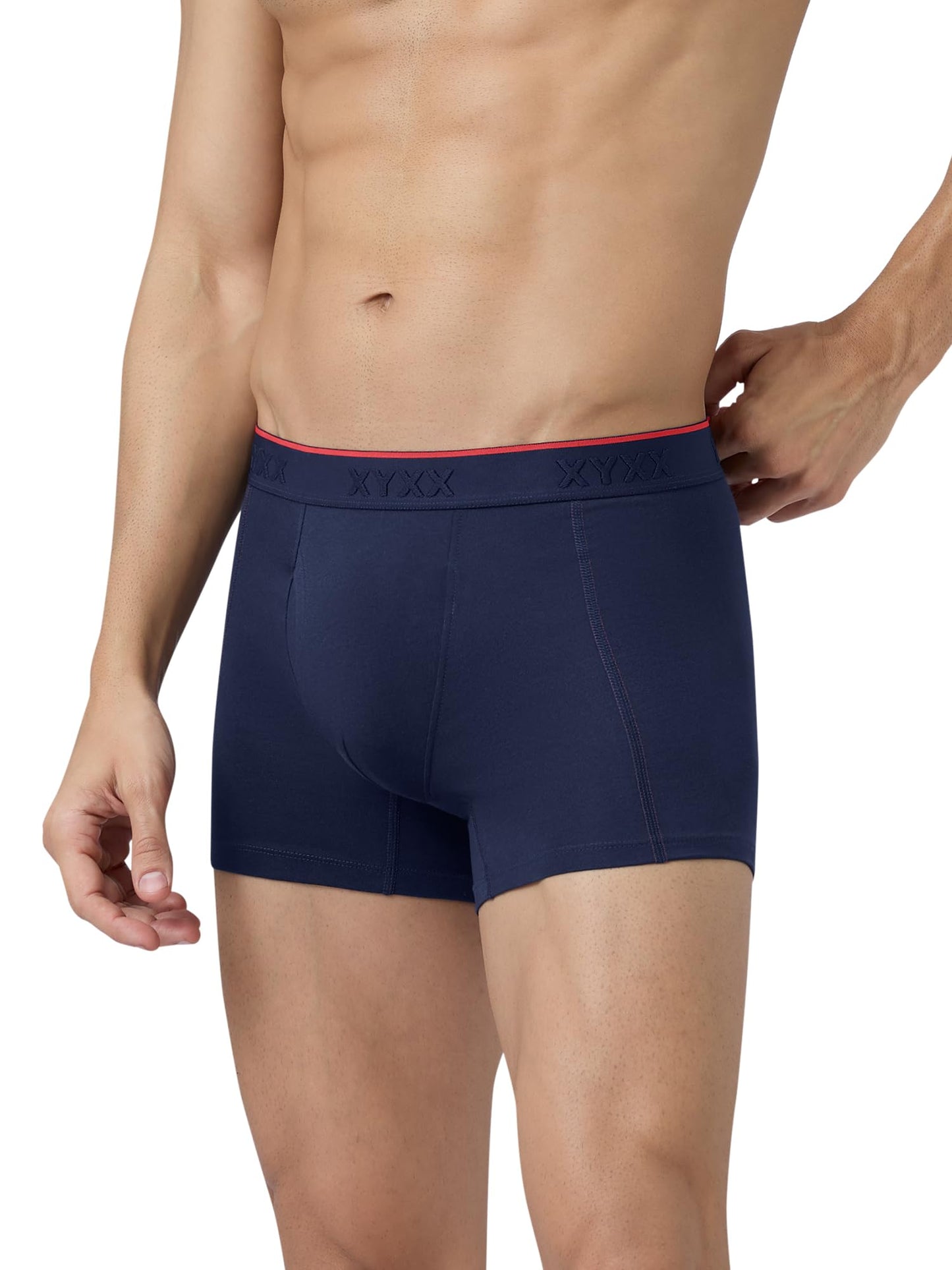 XYXX Men's Crux 100% Super Combed Cotton Regular Fit Solid Antibacterial Trunks with No Marks Waistband